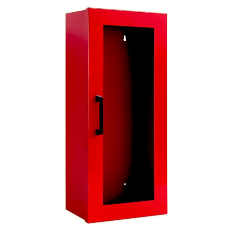¿Cuál es la altura adecuada para montar una caja de extintor de incendios en una pared?